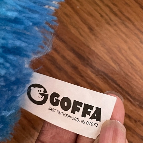 GOFFA Blue Dolphin whale plush stuffed animal white silver sparkl - Picture 6 of 7